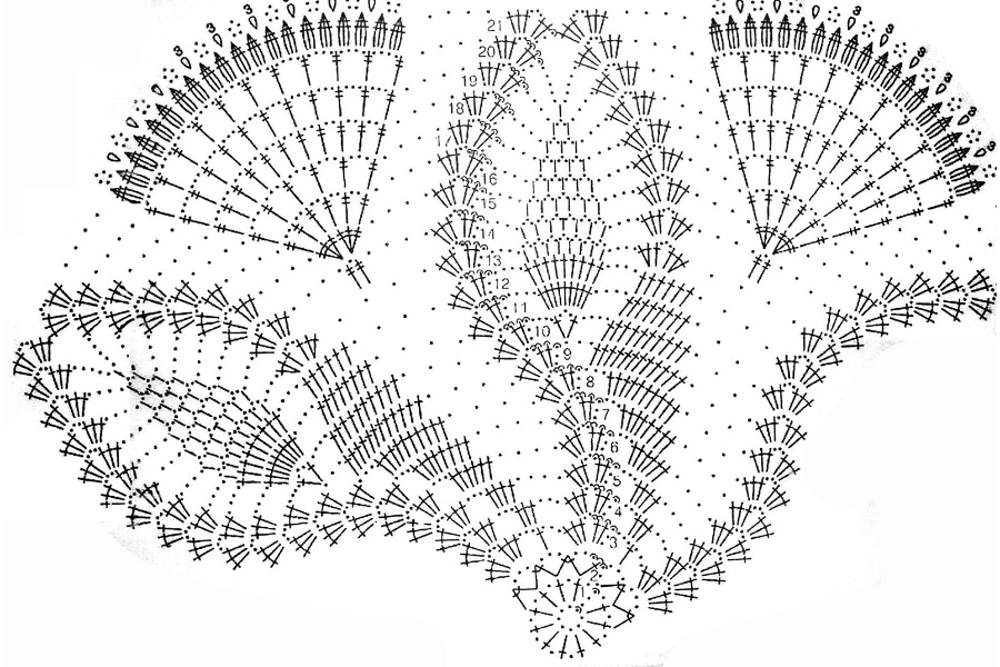 схемы вязания крючком салфеток